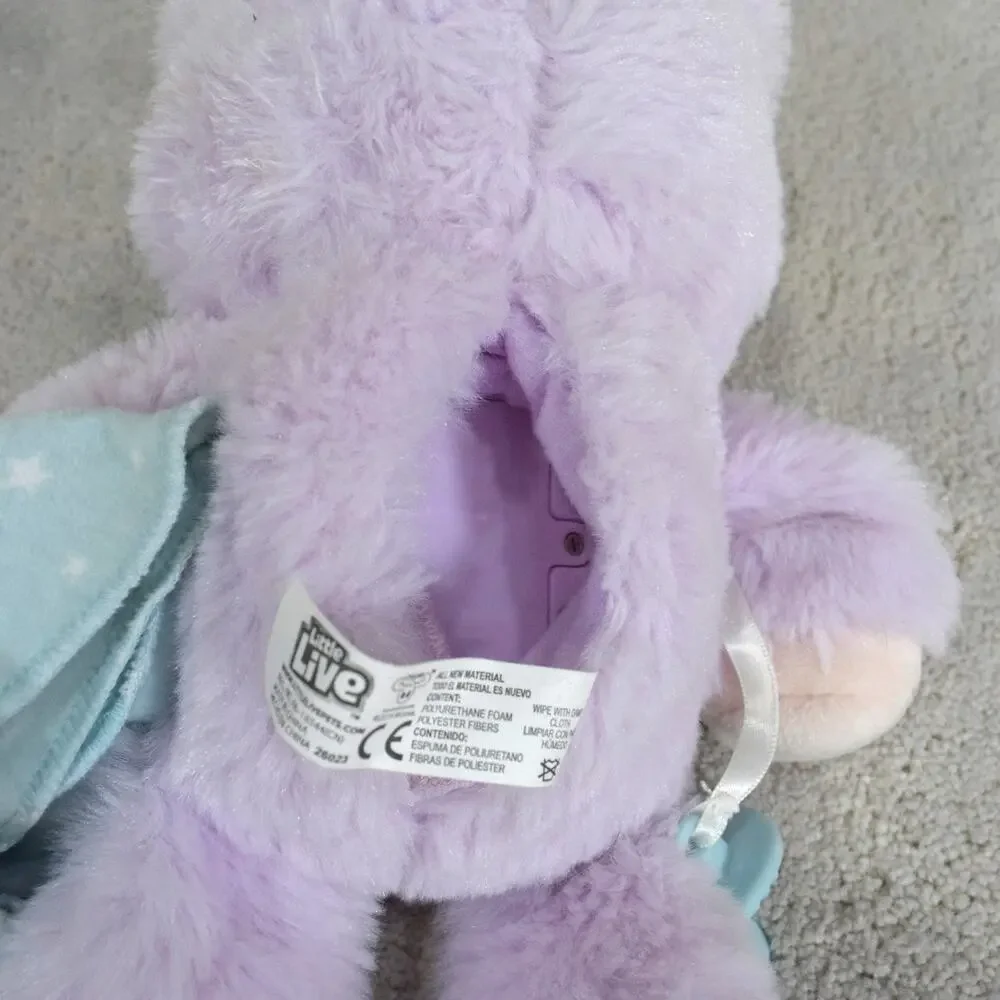 Baby Plush Bear Animated Stuffed Animal Little Live Eyes Open & Close Pacifier
